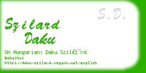 szilard daku business card